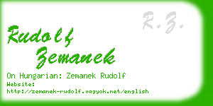 rudolf zemanek business card